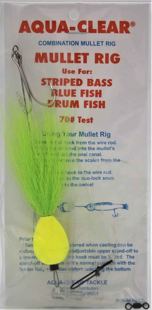 Aqua-Clear Mullet Rig w/Float & Hair