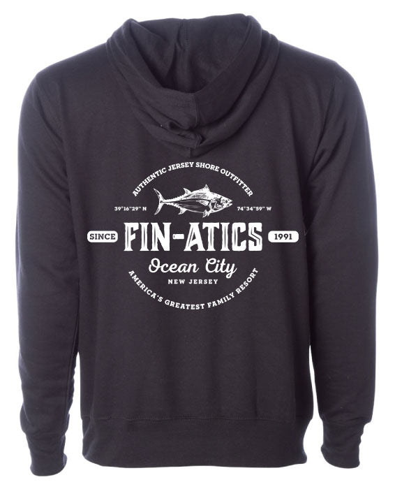 Fin-atics Lat/Lon w/Tuna Men's Hooded Sweatshirt