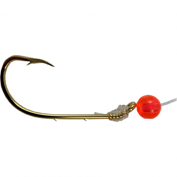 TideRite Gold Baitholder w/Red Bead Porgy/Sea Bass 12" Snelled Hooks 6pc