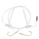 Aqua-Clear FW-1 Hi-Lo Plain Flounder/Fluke/Weakfish/Croaker Rig w/ 2/0 Gold Beak Hooks-1
