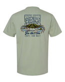 Fin-atics Crab Catch Mens T-Shirt - Sage-1