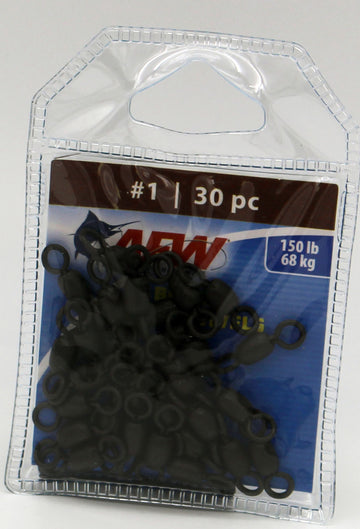 AFW Brass 3-Way Swivel w/Stainless Steel Rings - Black - 0