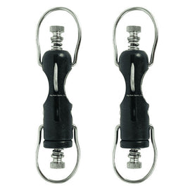 Trip-Ese Double Action Outrigger Release Clips, Pack of 2, Black Finish
