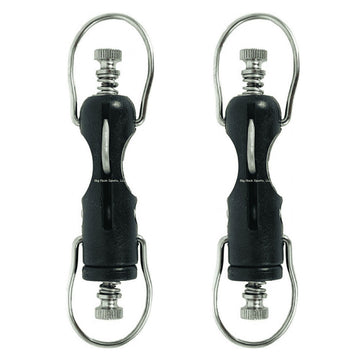 Trip-Ese Double Action Outrigger Release Clips, Pack of 2, Black Finish