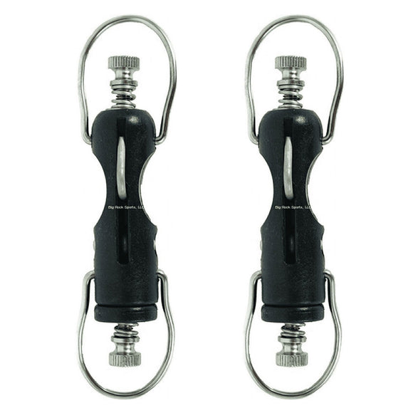 Trip-Ese Double Action Outrigger Release Clips, Pack of 2, Black Finish