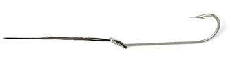 Sea Striker Wire Snelled Hooks Mustad Tinned w/8" Black Wire Leader S103