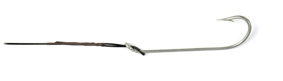 Sea Striker Wire Snelled Hooks Mustad Tinned w/8" Black Wire Leader S103