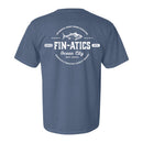 Fin-atics Lat/Lon w/Tuna Garment Dyed Blue Jean Short Sleeve T-Shirt-1