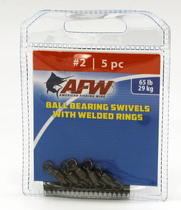 AFW Solid Brass Ball-Bearing Swivels w/Double Welded Rings - Gunmetal Black - 0