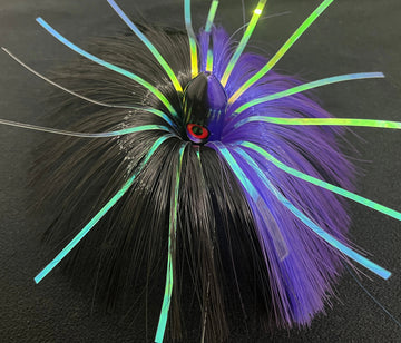 Buy black-purple-head-black-purple-hair-w-pearl-mylar Joe Shute Yellowfin Series - 1oz