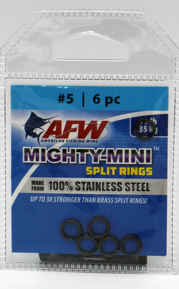 AFW Mighty Mini Stainless Steel Split Rings - Gunmetal Black - 0