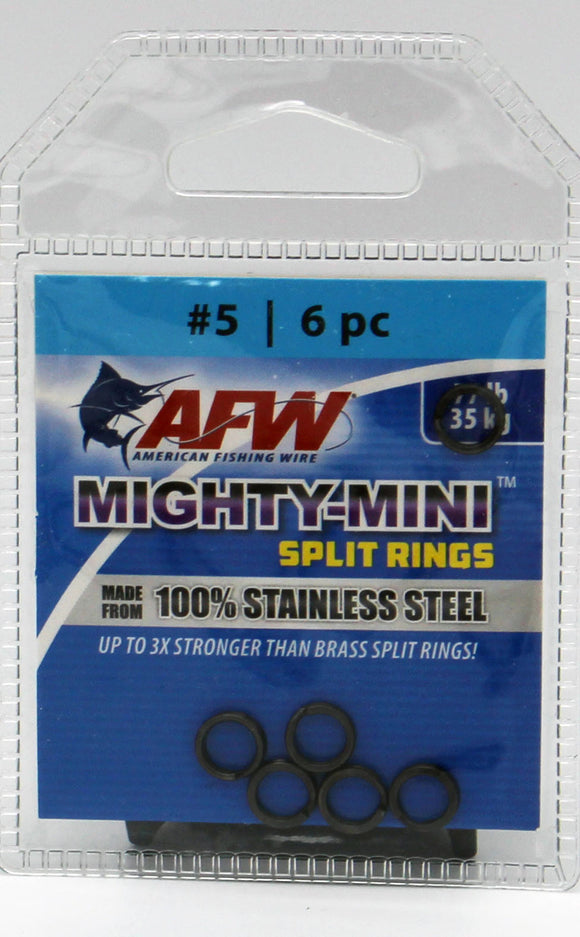 AFW Mighty Mini Stainless Steel Split Rings - Gunmetal Black