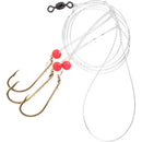 TideRite R466 3-Drop Hi-Lo Sea Bass Rig w/Gold Baitholder Hooks & Red Beads-2