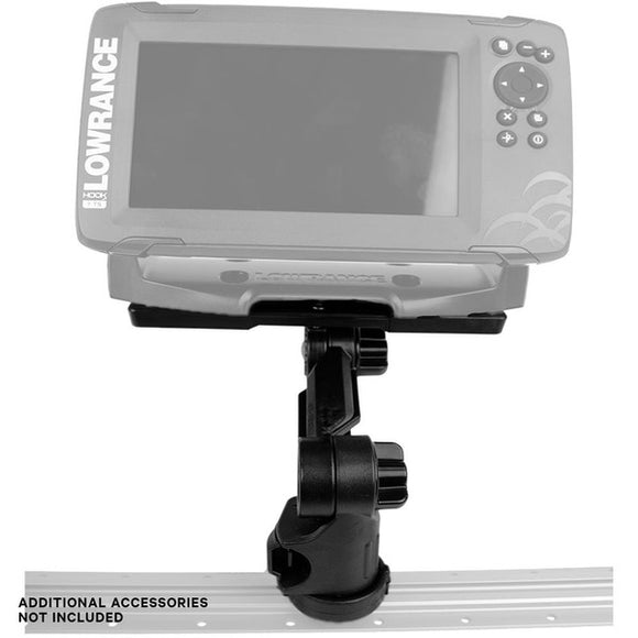YakAttack Fish Finder Mount W/LockNLoad Mounting System, Large Rectangular Base, 4” ext
