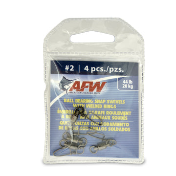 AFW Solid Brass Ball-Bearing Snap Swivels w/Double Welded Rings - Gunmetal Black