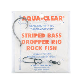 Aqua-Clear Striped Bass Circle Hook Clam Dropper Loop Surf Rig