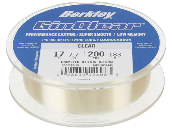 Berkley GINCLEAR Flourocarbon Line 200yds