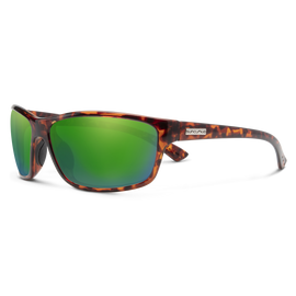 Suncloud Sentry - Tortoise Frame Polarized Sunglasses Green Mirror Lens - 0