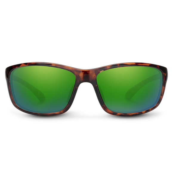 Suncloud Sentry - Tortoise Frame Polarized Sunglasses Green Mirror Lens