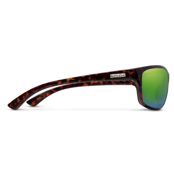 Suncloud Sentry - Tortoise Frame Polarized Sunglasses Green Mirror Lens