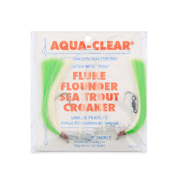Aqua-Clear Hi-Lo Mixed Color Flounder/Fluke/Weakfish/Croaker Rig w/ 3/0 Nickel Wide Gap Hooks - 0