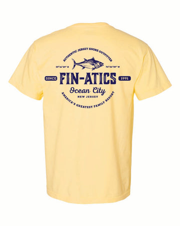 Fin-atics Lat/Lon w/Tuna Garment Dyed Butter Short Sleeve T-Shirt - 0
