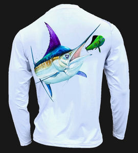 Tormenter SPF 50 Performance Shirt - Marlin on Mahi