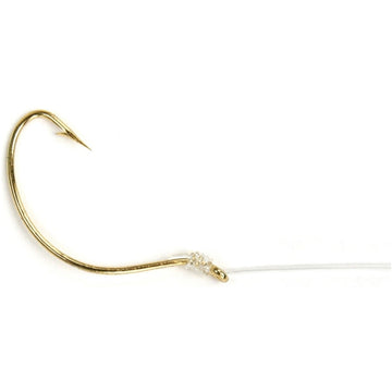 TideRite M36GWG Gold Wide Gap Fluke 36" Snelled Hooks 6pc