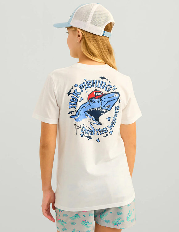 Huk Youth Rad Series Graphic T-Shirt - White Shark