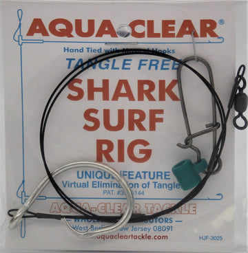 Aqua-Clear Shark Surf Rig w/2X Circle Hook 90lb Surflon Wire & Fish Finder