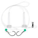 Aqua-Clear SP-1C Hi-Lo 1/0 Circle Hook Sea Bass/Porgy/Triggerfish/Sheepshead  Rig - w/Green Beads-2