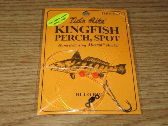TideRite R250 Hi-Lo Kingfish/Spot Rig w/Red Beads & Long Shank Hooks