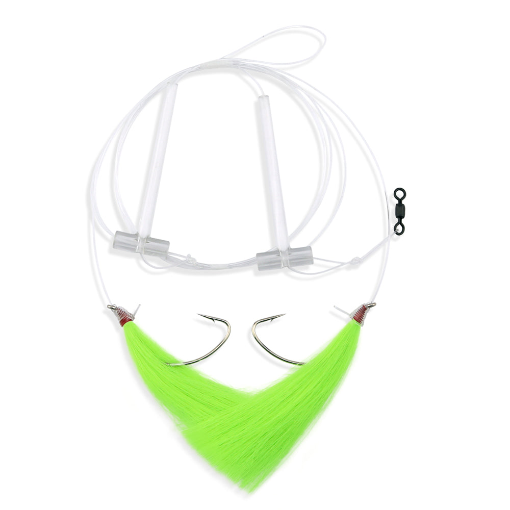 Aqua Clear FW-1EWSS Hi/Lo Fluke/ Flounder/Trout/Croaker Wht Hair 3/0