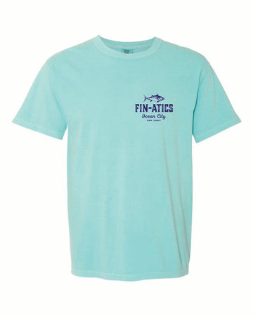 Fin-atics Lat/Lon w/Tuna Garment Dyed Chalky Mint Short Sleeve T-Shirt