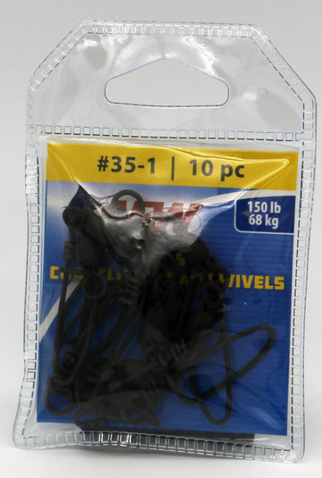 AFW Brass Coastlock Snap Crane Swivels - Black - 0