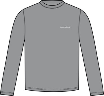 Grundens Striped Bass LS Tech T-Shirt - Steel Grey - 0