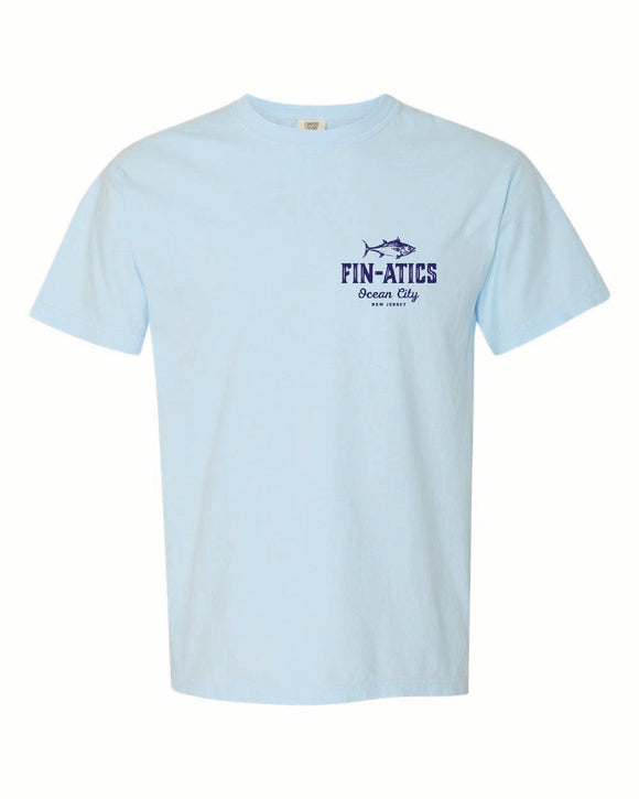 Fin-atics Lat/Lon w/Tuna Garment Dyed Chambray Short Sleeve T-Shirt