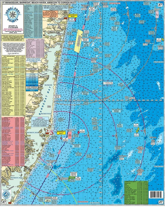 Home Port Chart #7 Wreck/Reef Manasquan to Corson's Inlet