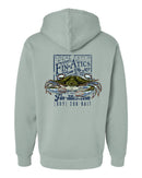 Fin-atics Crab Catch Mens Hoodie - Dusty Sage-1