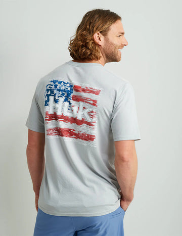 Huk KC Fly Flag T-Shirt - Harbor Mist