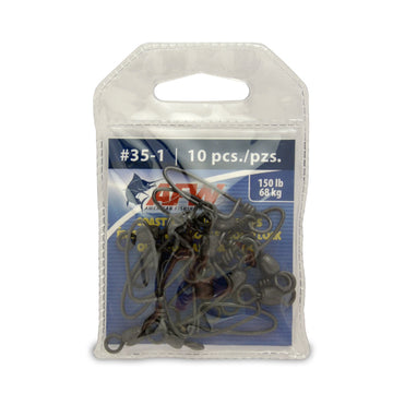 AFW Brass Coastlock Snap Crane Swivels - Black