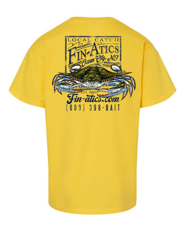 Fin-atics Crab Catch Youth T-Shirt - Daisy
